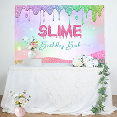 Colorful Cream Glitter Slime Birthday Bash Backdrop