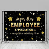 Lofaris Black Gold Super Star Employee Appreciation Backdrop