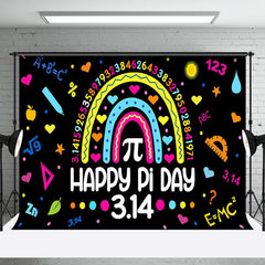 Lofaris Mathematical Formula Rainbow Happy Pi Day Backdrop