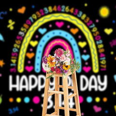 Lofaris Mathematical Formula Rainbow Happy Pi Day Backdrop