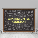 Lofaris Blackboard Painting Administrative Assistant Backdrop