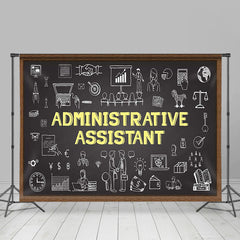 Lofaris Blackboard Painting Administrative Assistant Backdrop