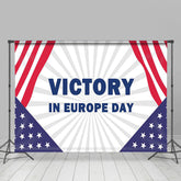 Lofaris Usa Flag Stripe Stars Victory In Europe Day Backdrop