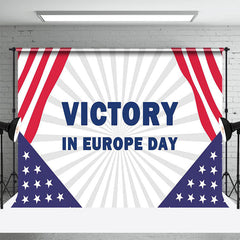 Lofaris Usa Flag Stripe Stars Victory In Europe Day Backdrop