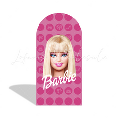 Barbie Theme Happy Birthday Party Background Arch Backdrop Wall Cloth Cover