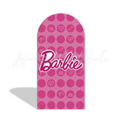 Barbie Theme Happy Birthday Party Background Arch Backdrop Wall Cloth Cover