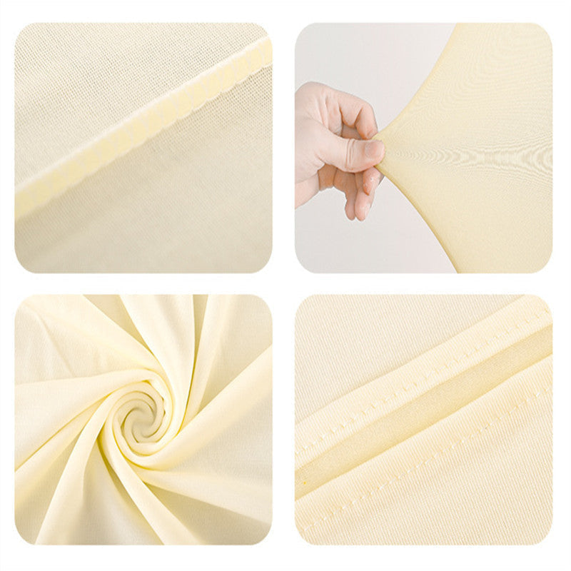 Lofaris Beige Spandex Fit Round Top Backdrop Wedding Arch Cover