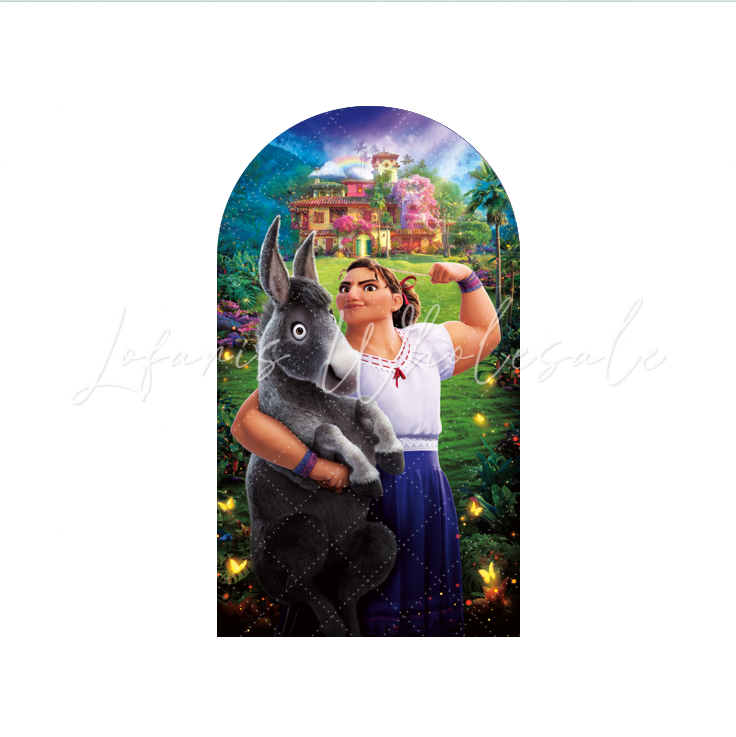 Encanto Theme Birthday Party Arch Backdrop Wall Cloth Cover
