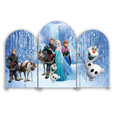Frozen Theme Happy Birthday Party Arch Backdrop Wall Cloth Cover