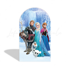 Frozen Theme Happy Birthday Party Arch Backdrop Wall Cloth Cover