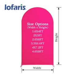 Lofaris (Ship In 24HR) Fushcia Spandex Fit Round Top Backdrop Wedding Arch Cover