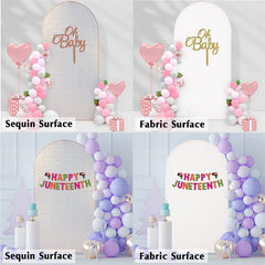 Lofaris Iridescent Sequin Fitted Arch Backdrop Cover for Wedding Decor