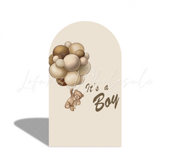 It¡¯s A Boy Teddy Bear Birthday Party Arch Backdrop Wall Cloth Cover