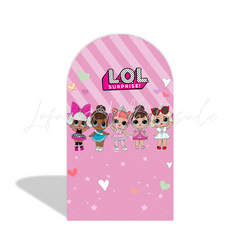 LOL Surprise Theme Happy Birthday Party Arch Backdrop Wall Cloth Cover