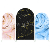 Marble Happy Birthday Party Arch Backdrop Wall Cloth Cover