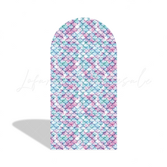 Mermaid Happy Birthday Party Background Arch Backdrop Wall Cloth Cover
