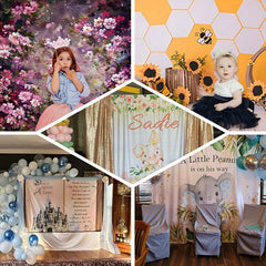 Lofaris Pink Floral Plant Happy First Mothers Day Backdrop