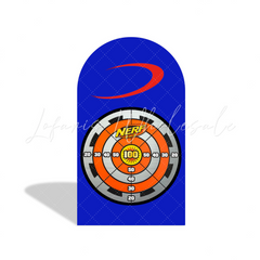 NERF Theme Happy Birthday Party Arch Backdrop Wall Cloth Cover