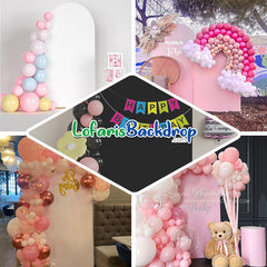 Lofaris Spandex Fit Round Top Backdrop Wedding Arch Cover