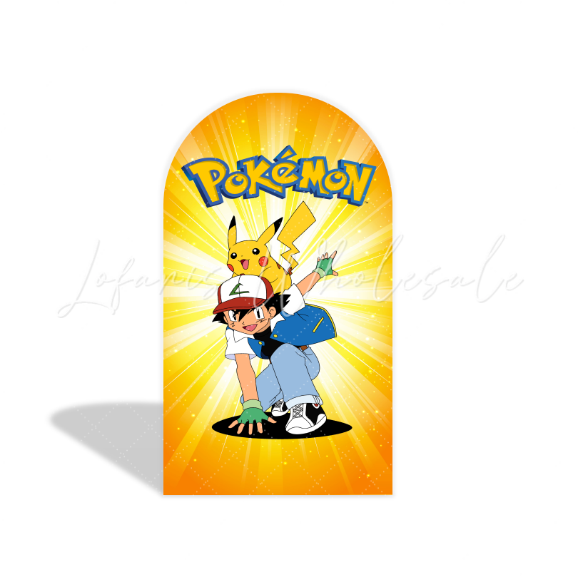 Pokemon arch Birthday Party Arch Backdrop Wall Cloth Cover