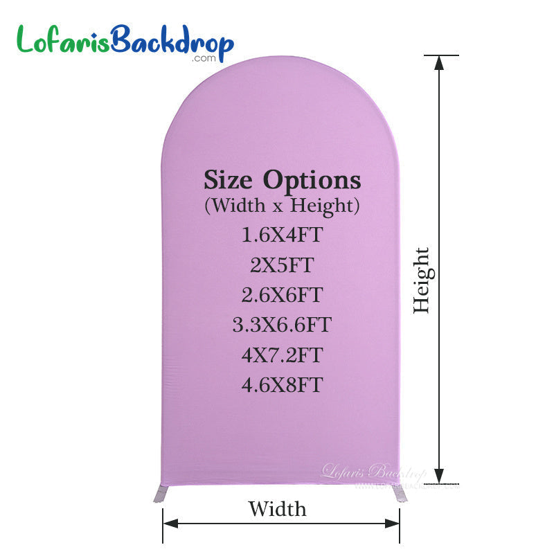 Lofaris Purple Spandex Fit Round Top Backdrop Wedding Arch Cover