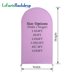 Lofaris Purple Spandex Fit Round Top Backdrop Wedding Arch Cover