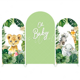 Oh Baby Safari Wild Jungle Animal Birthday Baby Shower Party Arch Backdrop Wall Cloth Cover