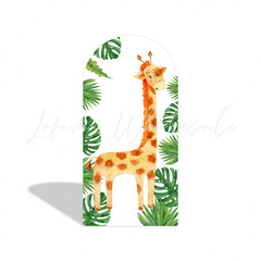 Safari Wild Jungle Birthday Baby Shower Party Arch Backdrop Wall Cloth Cover