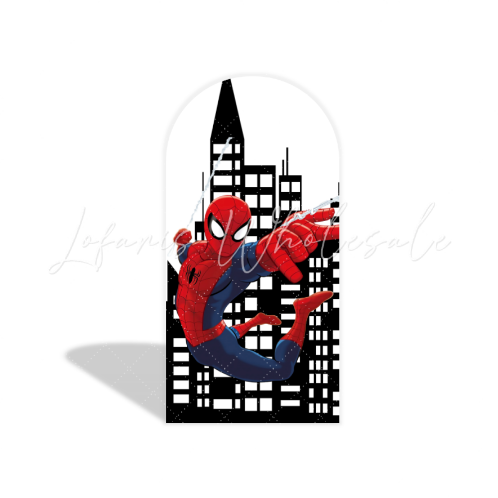 spiderman arch Birthday Party Arch Backdrop Wall Cloth Cover