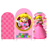 Supper Mario Princess Happy Birthday Party Arch Backdrop Wall Cloth Cover