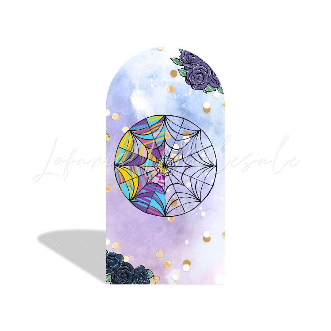 Wednesday Addams Theme Birthday Party Arch Backdrop Wall Cloth Cover