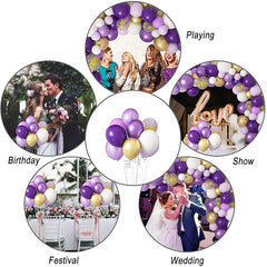 Lofaris Purple 129 Pack DIY Balloon Arch Kit | Garland Party Decorations - Gold | Pink