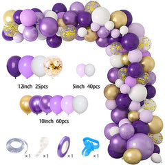 Lofaris Purple 129 Pack DIY Balloon Arch Kit | Garland Party Decorations - Gold | Pink