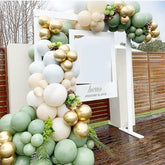 Lofaris 102 Pack Green Balloon Garland Kit | Arch Party Decorations - White | Gold