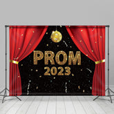 Lofaris 2023 Prom Ceremony Red Curtain Grad Photo Backdrop