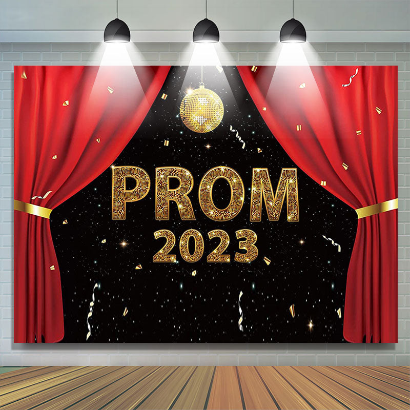 Lofaris 2023 Prom Ceremony Red Curtain Grad Photo Backdrop