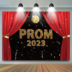 Lofaris 2023 Prom Ceremony Red Curtain Grad Photo Backdrop