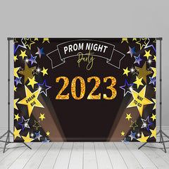Lofaris 2023 Prom Night Party Yellow Star Graduation Backdrop