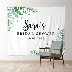Personalized Eucalyptus Greenery Bridal Shower Backdrop