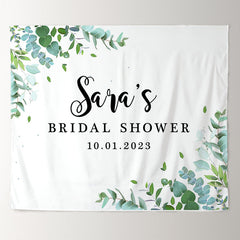 Personalized Eucalyptus Greenery Bridal Shower Backdrop