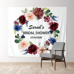 Personalized Floral Bridal Shower Backdrop Banner