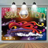 Lofaris 70s Soul Train Theme Neon Sign Birthday Party Backdrop