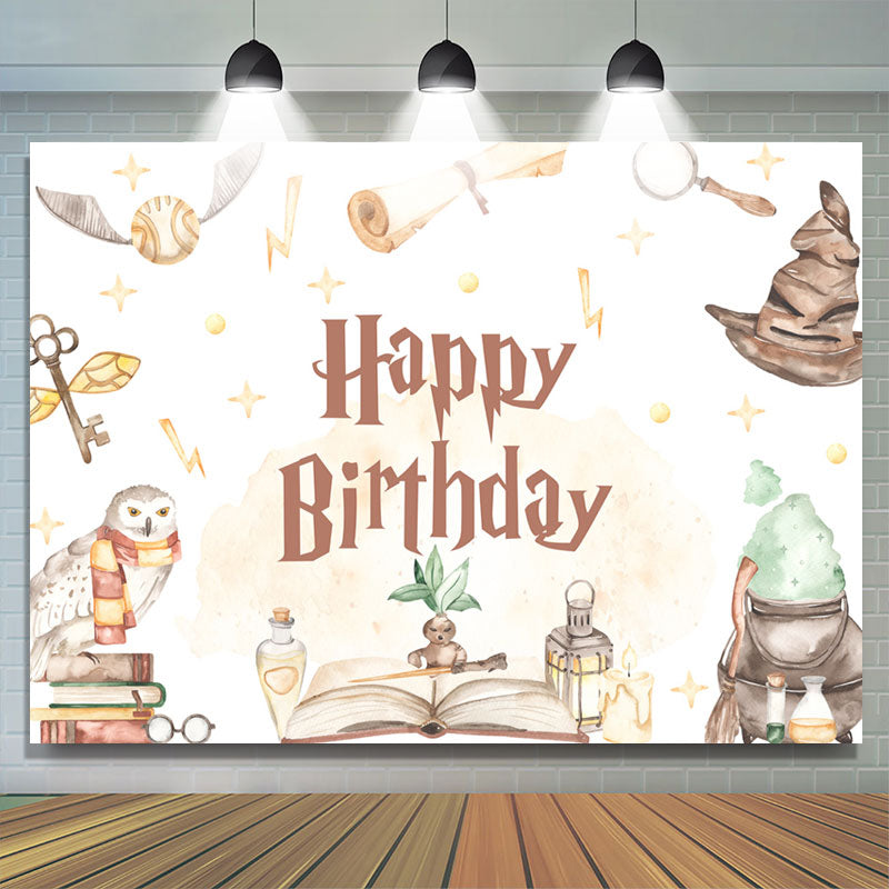 Lofaris Magic Academy Tiny Spot Happy Birthday Backdrop