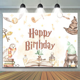 Lofaris Magic Academy Tiny Spot Happy Birthday Backdrop