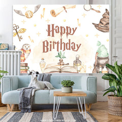 Lofaris Magic Academy Tiny Spot Happy Birthday Backdrop