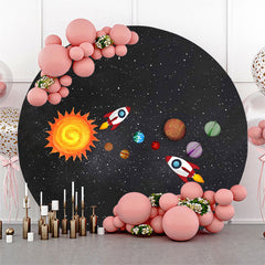 Red Crown Welcome Princess Circle Baby Shower Backdrop