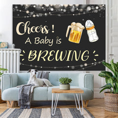 Lofaris A Baby Is Brewing Beer Cheers Shower Backdrop