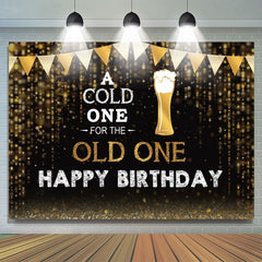 Lofaris A Cold One for The Old Beer Party Backdrop Man