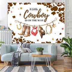 Lofaris A Cowboy Is On The Way Cute Baby Shower Backdrop
