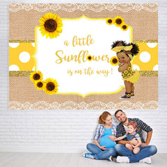 Lofaris A Little Sunflower Backdrop for Girl Baby Shower Party